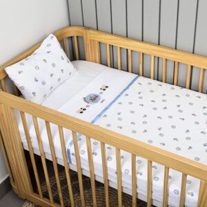 Jogo de Lençol Raposinha Construtora Azul