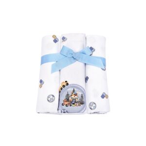 Kit Manta Cueiro Raposinha Construtora Azul