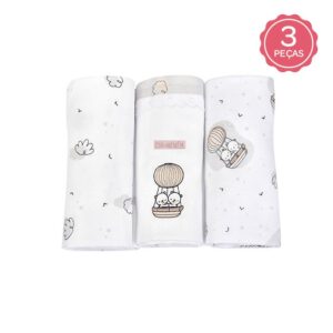 Kit Manta Cueiro Ursinhos no Balão